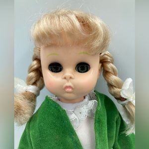 Vintage 1990 Playmates Ireland Doll, Red Kilt And Green Velvet Blazer. Scottish